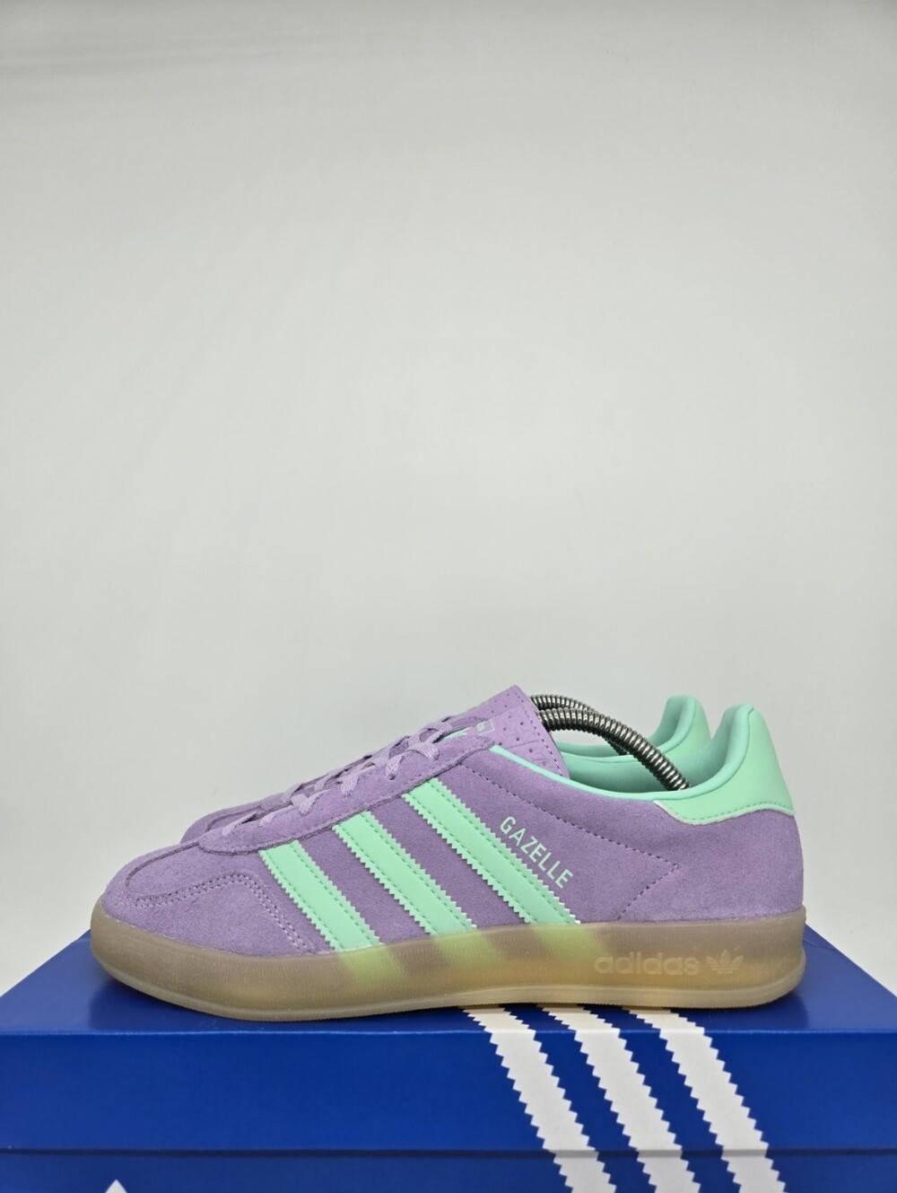 adidas Women's Gazelle Indoor IH6801 Powder Plum Easy Green Shoes Size 6
